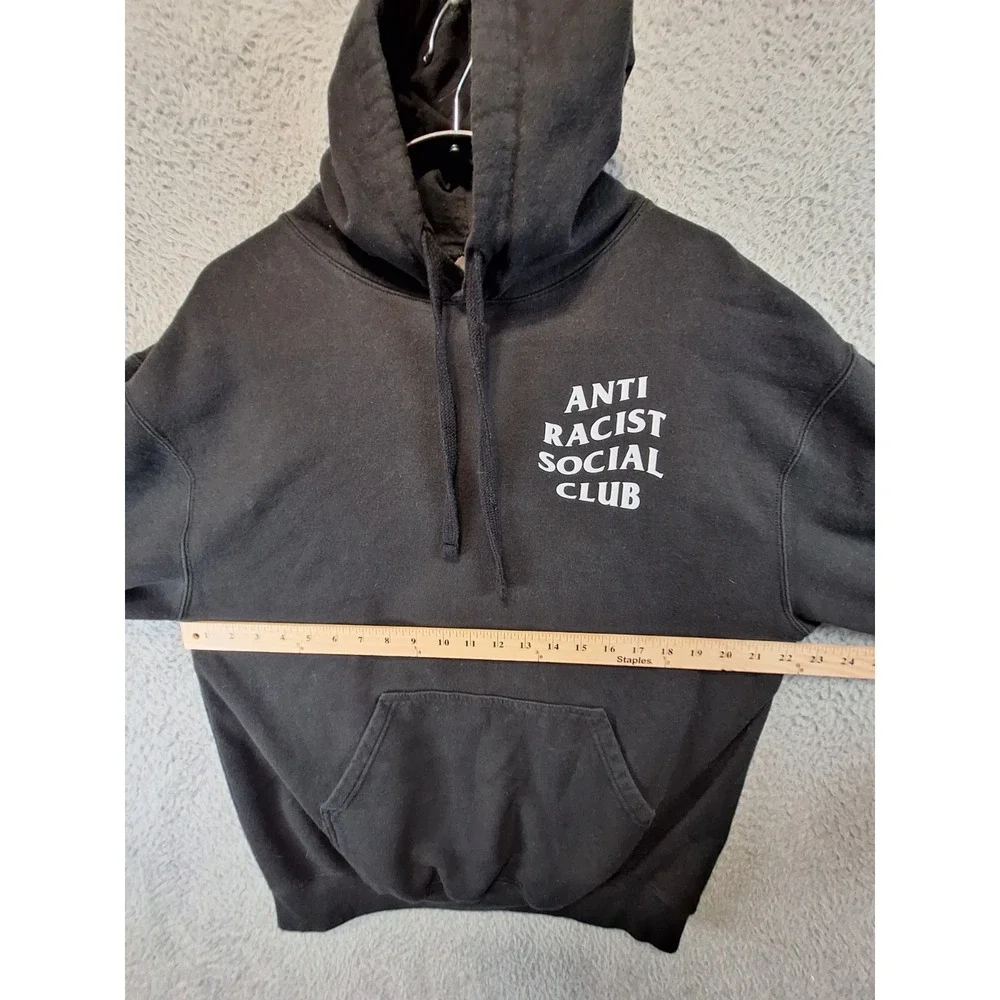 Anti Social Social Club Essential Hoodie Mens Large Black Fleece Lined Pullover‎